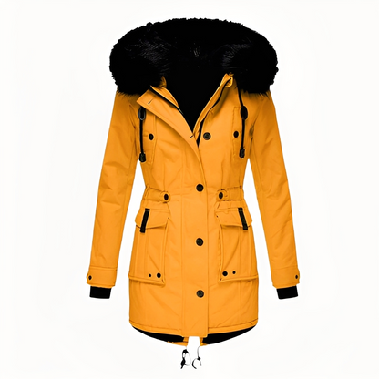 Mathurine - Warmer Wintermantel mit Kapuze für Damen