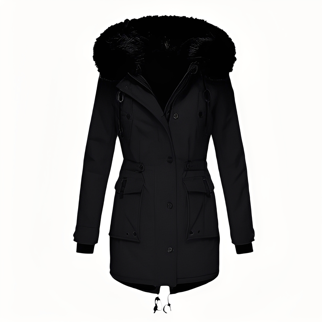 Mathurine - Warmer Wintermantel mit Kapuze für Damen