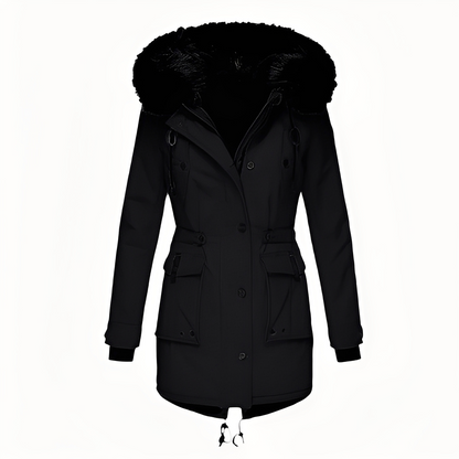 Mathurine - Warmer Wintermantel mit Kapuze für Damen