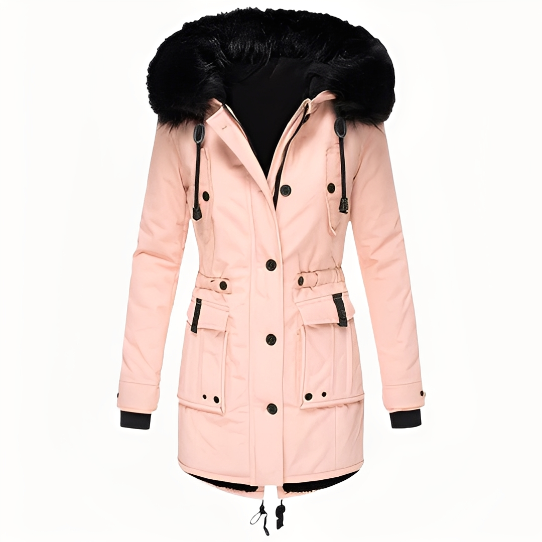 Mathurine - Warmer Wintermantel mit Kapuze für Damen