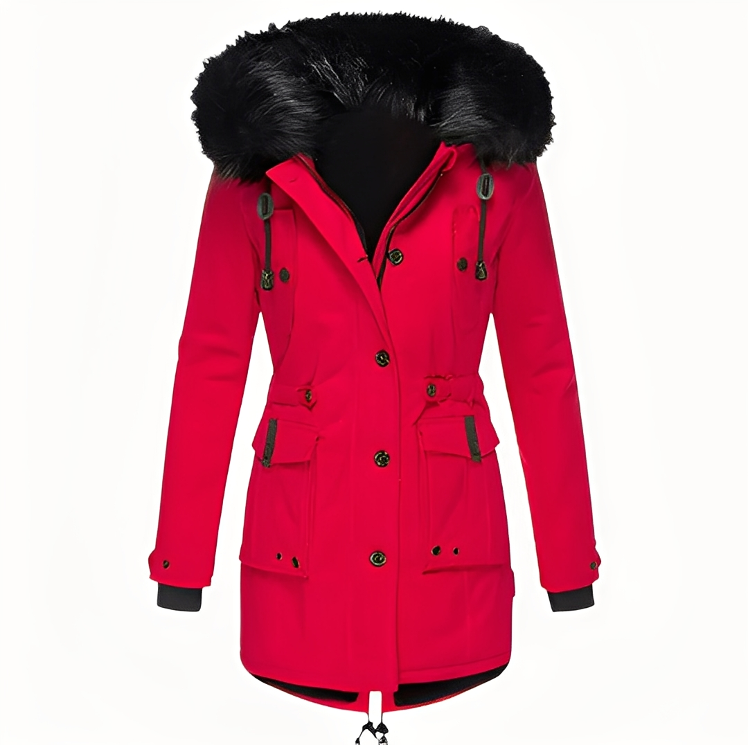 Mathurine - Warmer Wintermantel mit Kapuze für Damen
