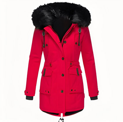 Mathurine - Warmer Wintermantel mit Kapuze für Damen