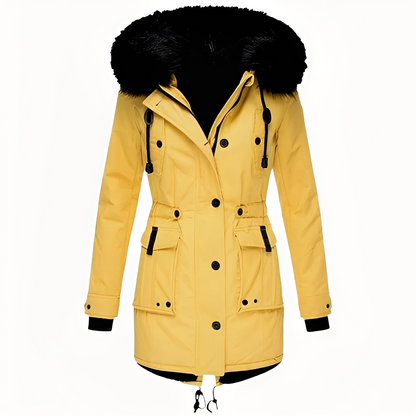 Mathurine - Warmer Wintermantel mit Kapuze für Damen