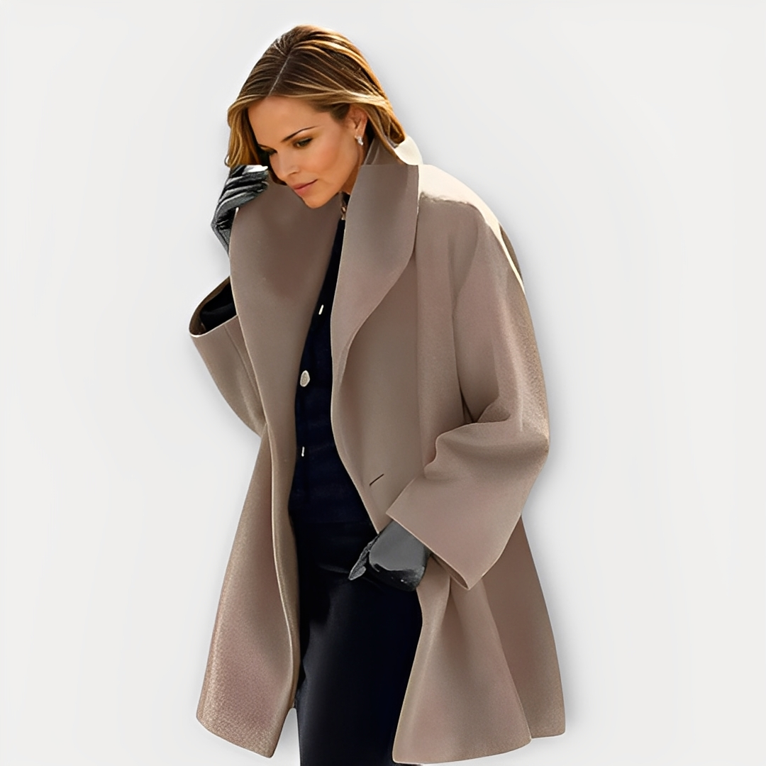 Laurette - Oversize-Wintermantel mit breitem Kragen für Damen