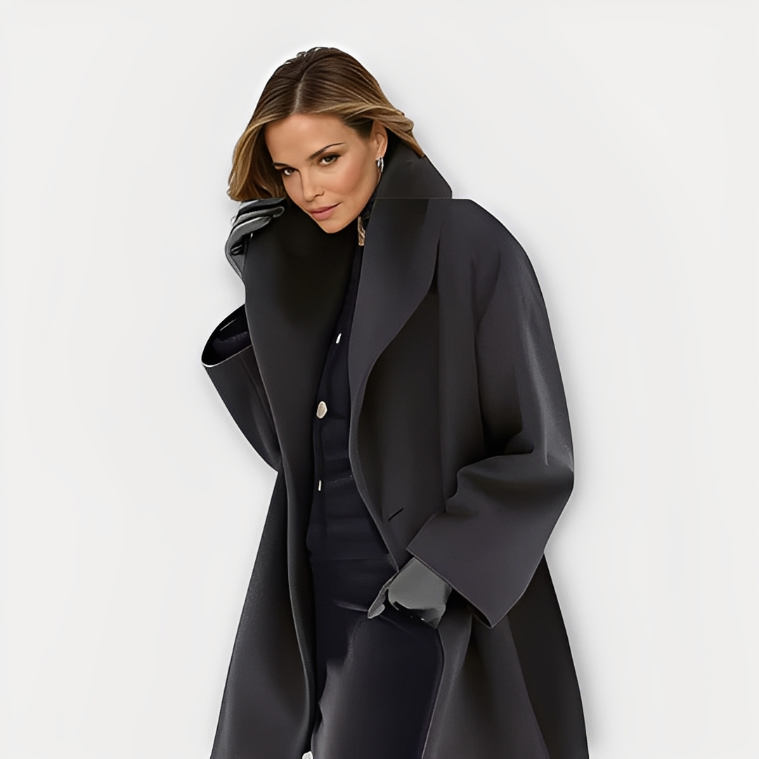 Laurette - Oversize-Wintermantel mit breitem Kragen für Damen
