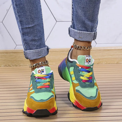 Erika – Bequeme Damen-Schuhe im Regenbogen-Design