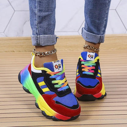 Erika – Bequeme Damen-Schuhe im Regenbogen-Design