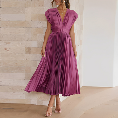 Cristine - Elegantes Kleid mit V-Ausschnitt für Frauen