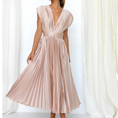 Cristine - Elegantes Kleid mit V-Ausschnitt für Frauen