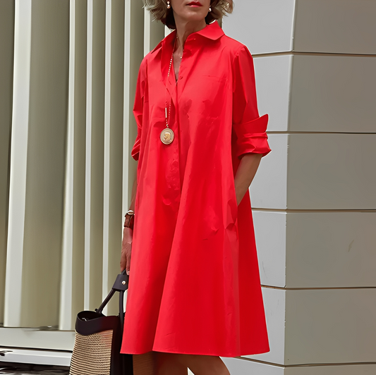 Micaela - Elegantes Hemdblusenkleid für Frauen