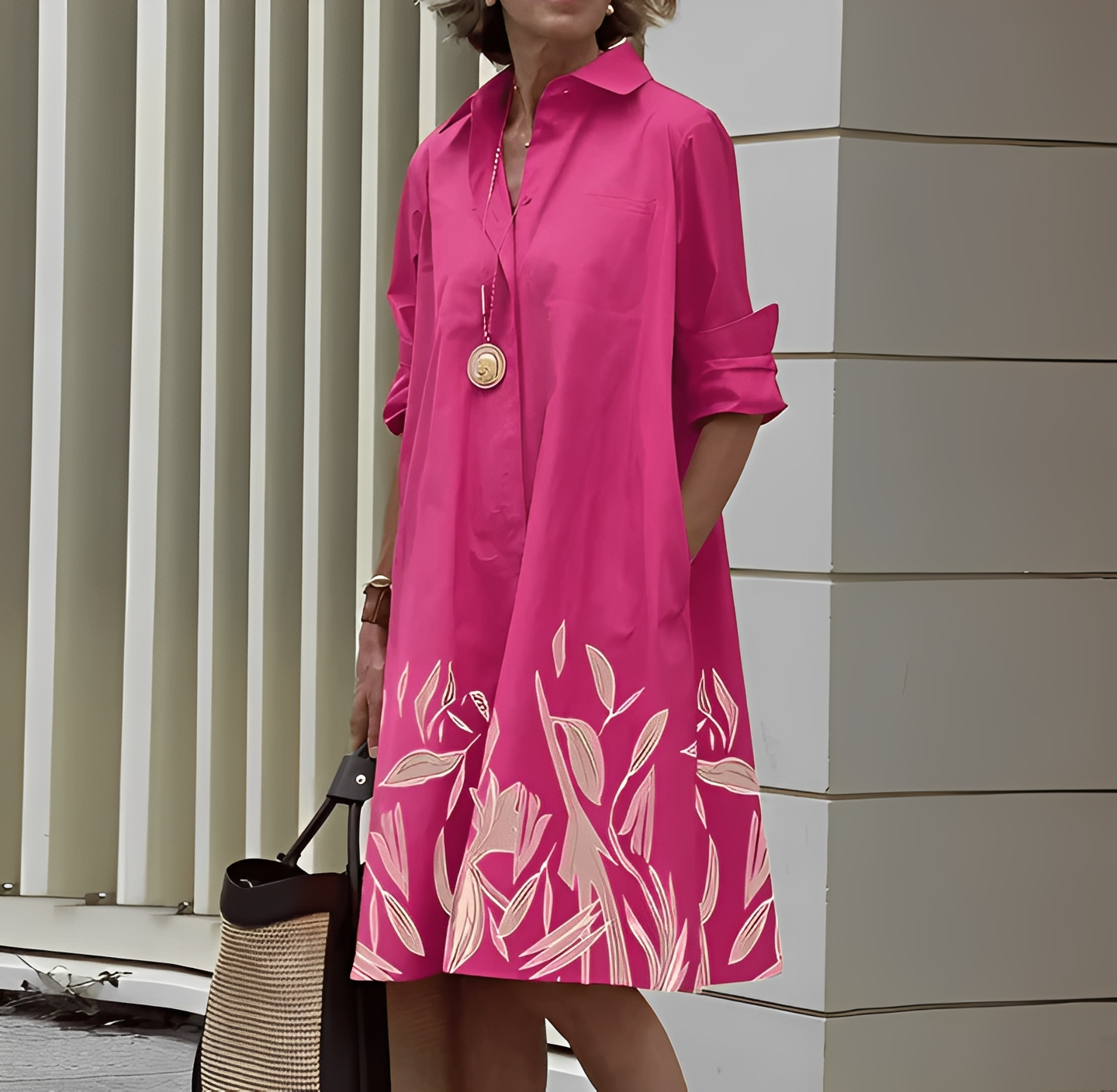 Micaela - Elegantes Hemdblusenkleid für Frauen