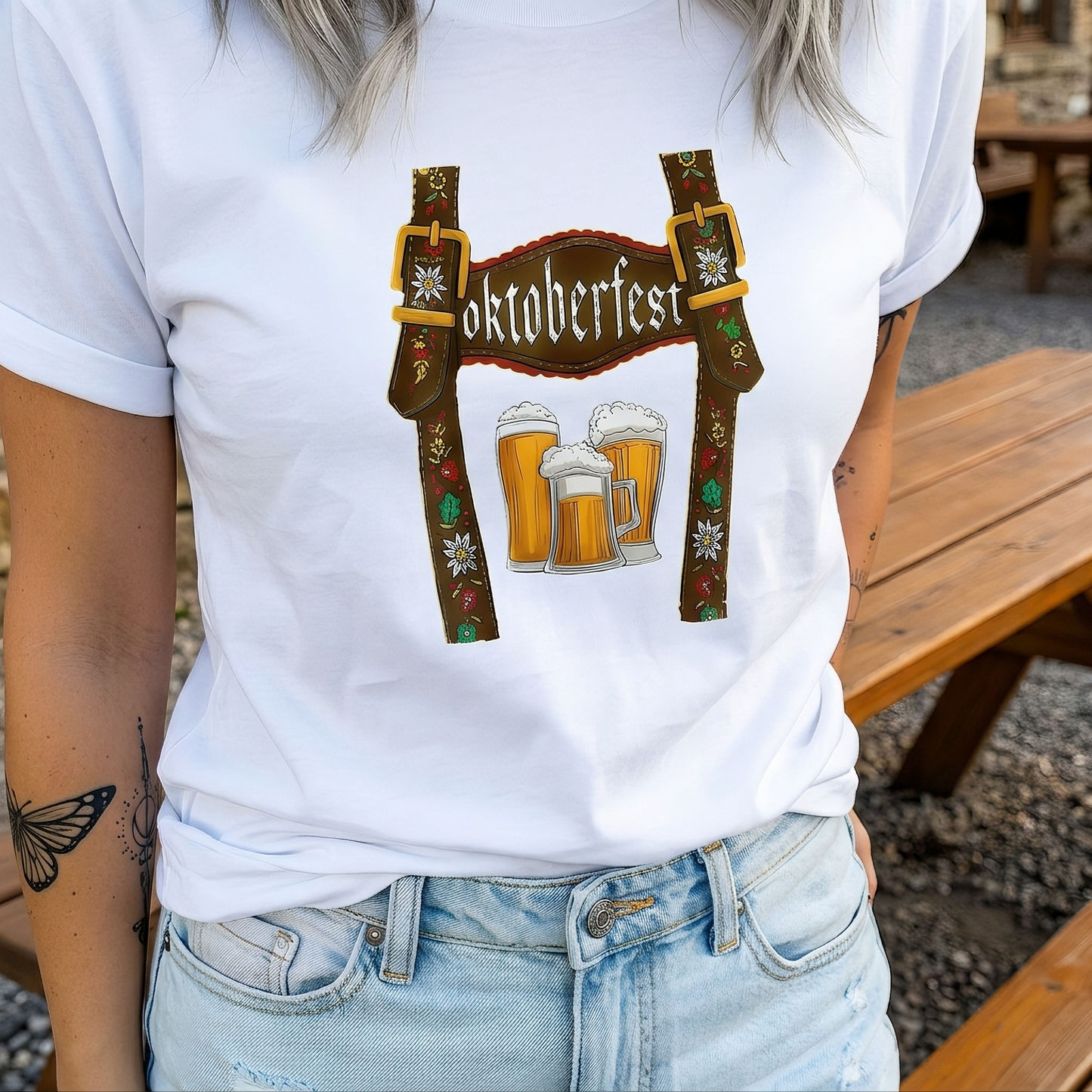 Olivia - Gemütliches Oktoberfest-T-Shirt mit Print