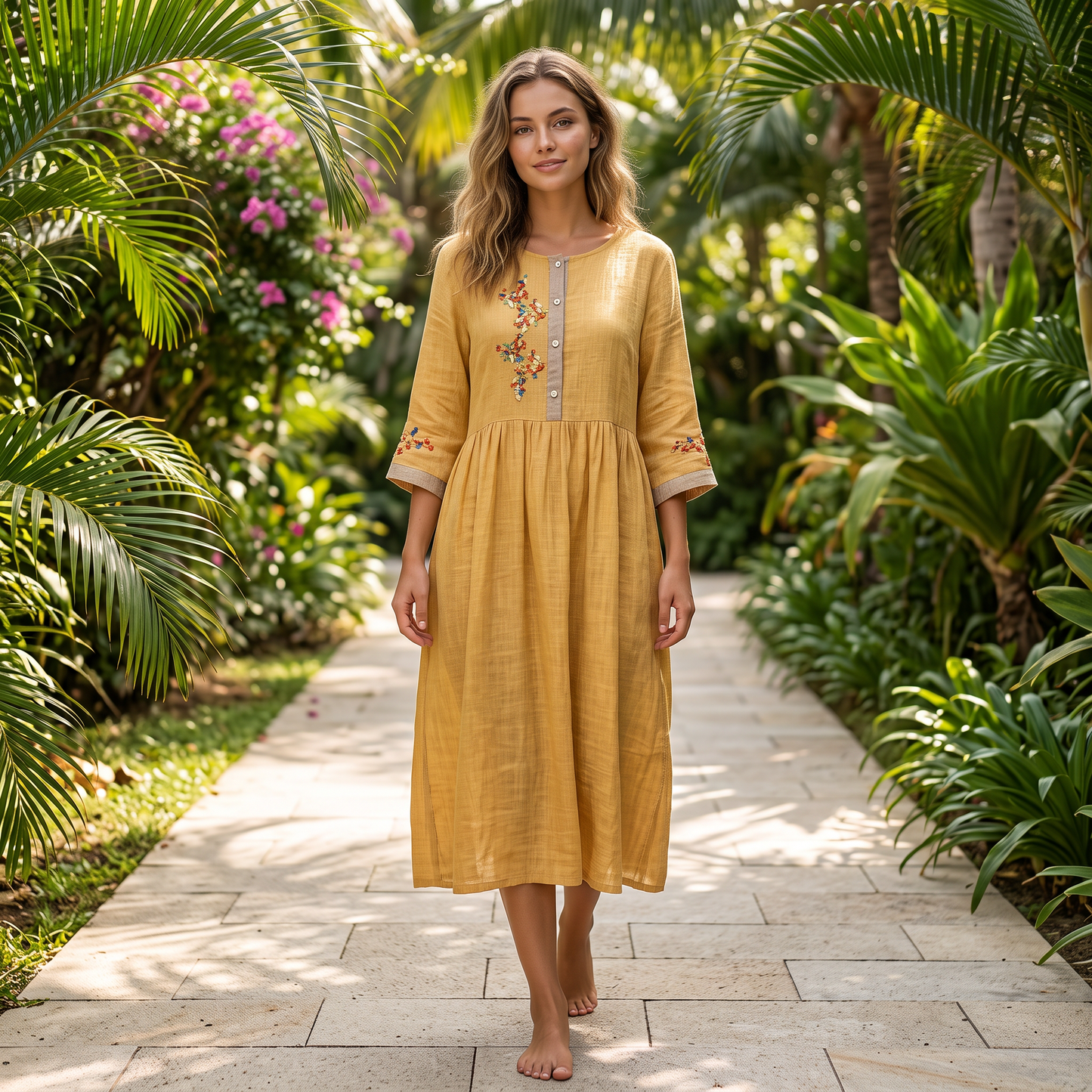Laura - Komfortables Boho-Kleid mit Details