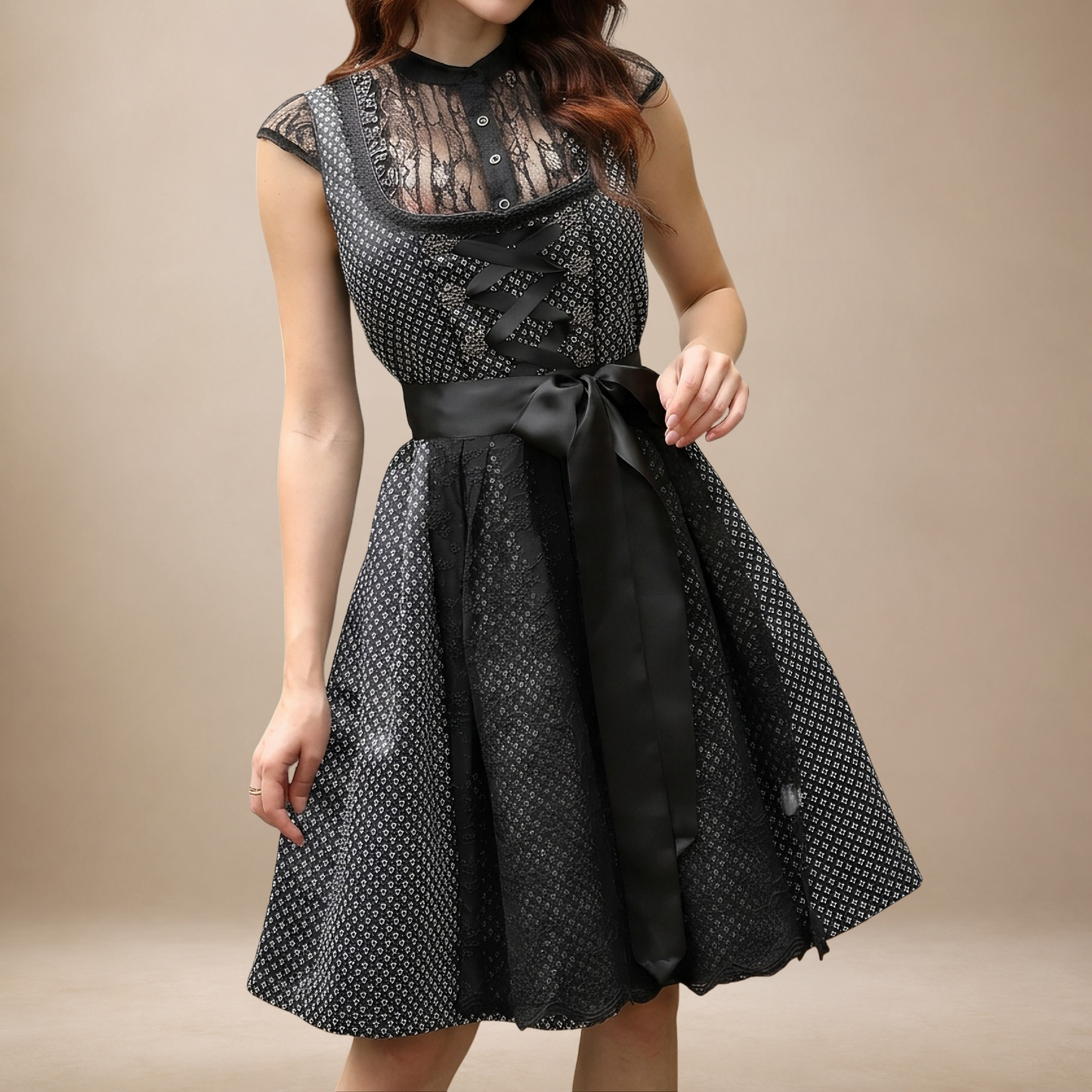 Yasmine - Elegantes kurzes Kleid für das Oktoberfest