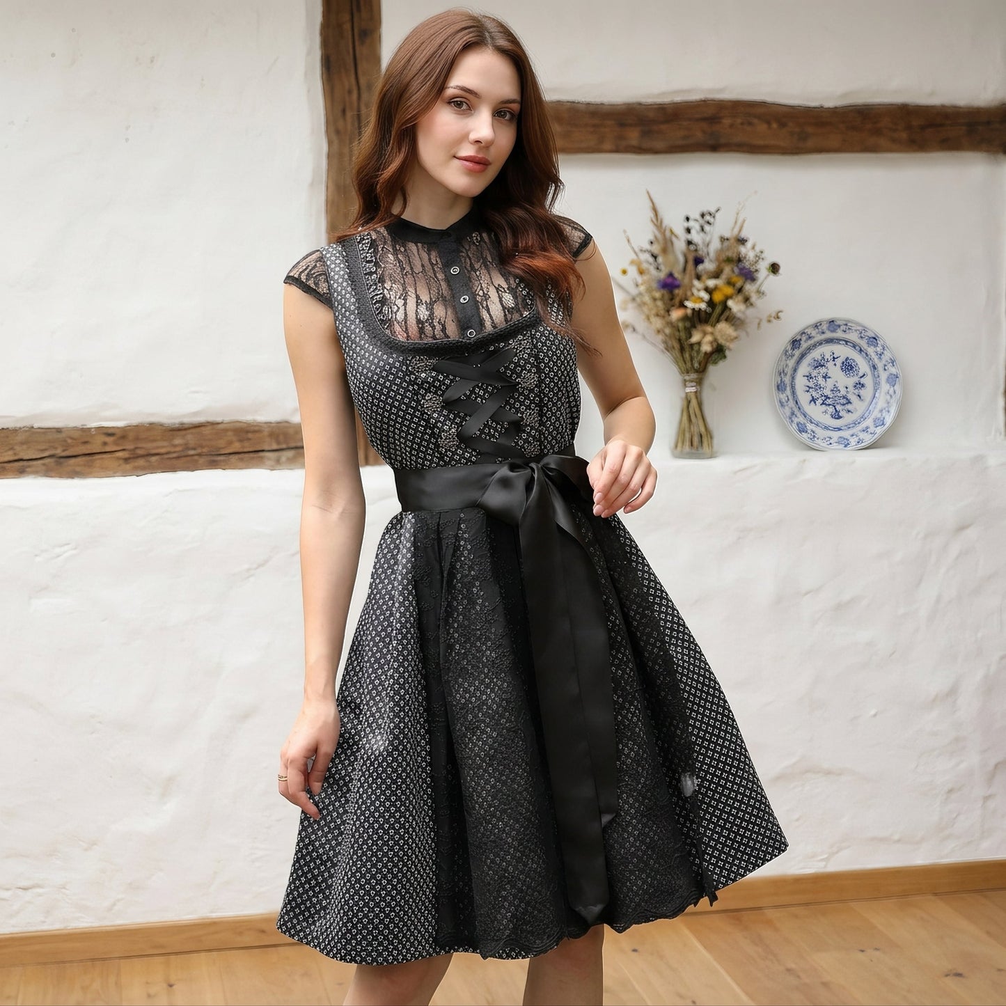 Yasmine - Elegantes kurzes Kleid für das Oktoberfest