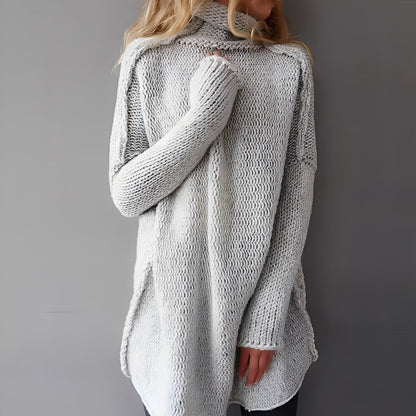Coreen - Gemütlicher Damenpullover mit weitem Schnitt und Rollkragen