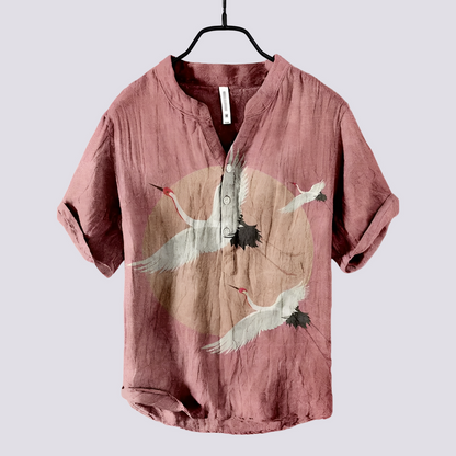 Fiona - Elegantes T-Shirt mit künstlerischem Druck für Damen