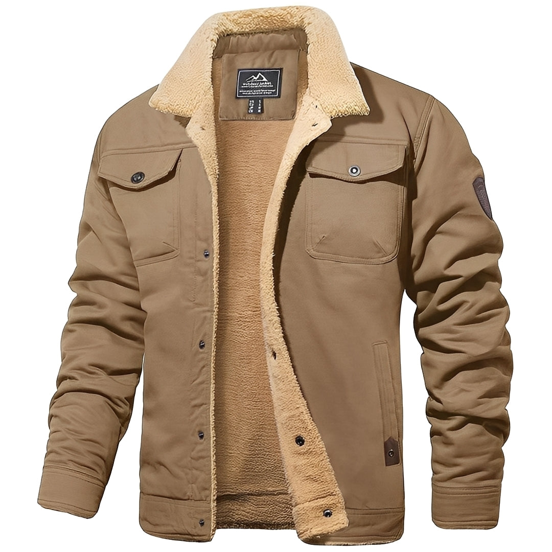 Joshua - Moderne, warme Herrenjacke mit Sherpa-Futter