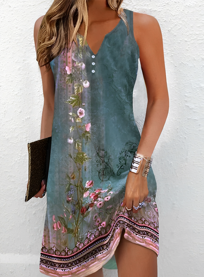 Henie - Ärmelloses Minikleid mit Blumenmuster für Damen