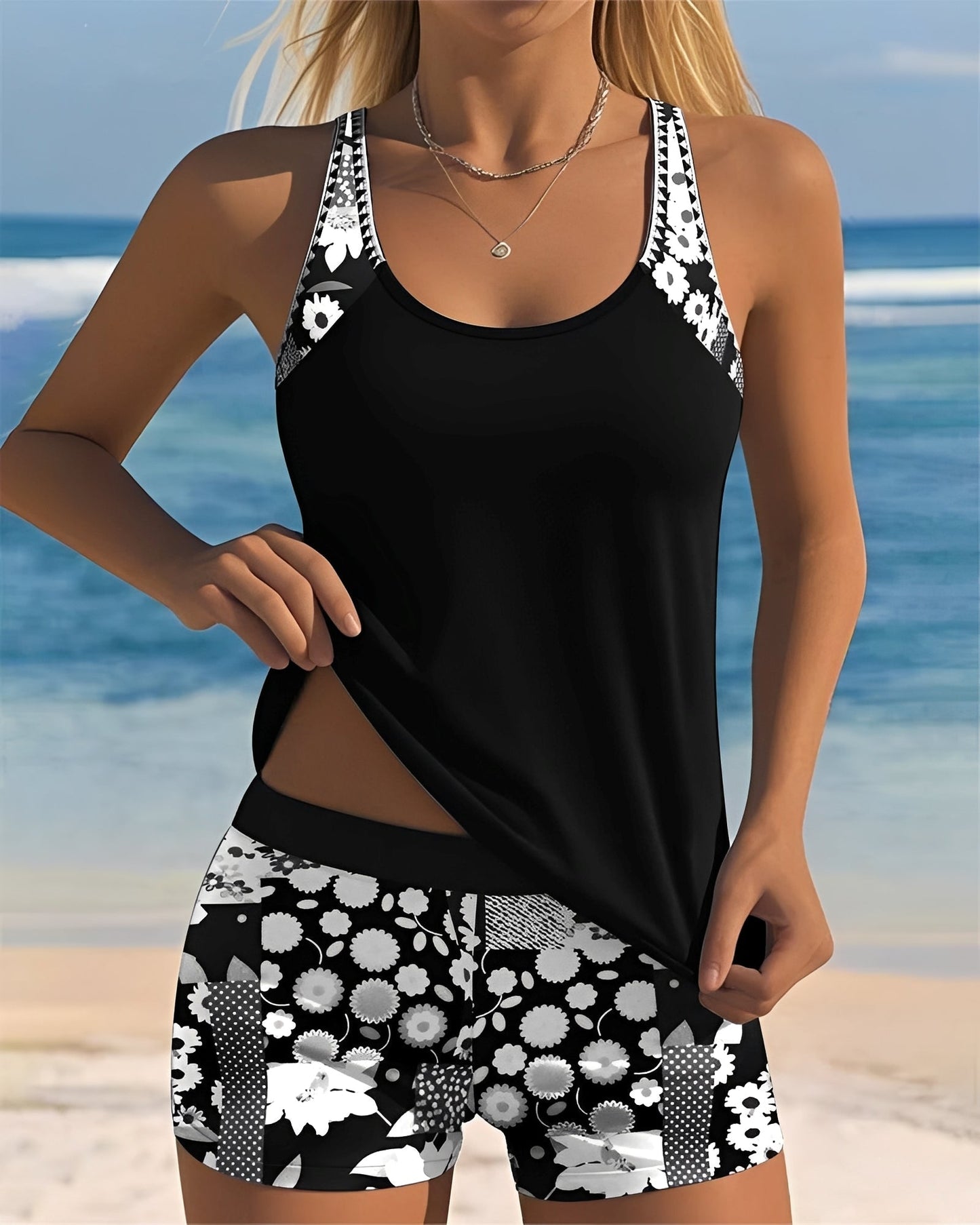 Annie - Elegantes Tankini-Set mit Druck für Damen