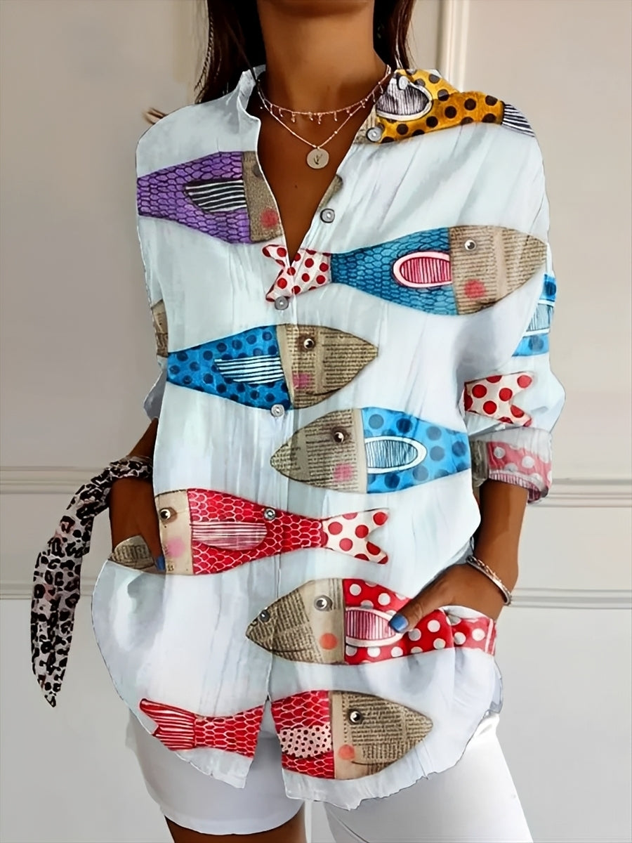 Roxanne - Elegantes Hemd mit Knopfleiste für Damen