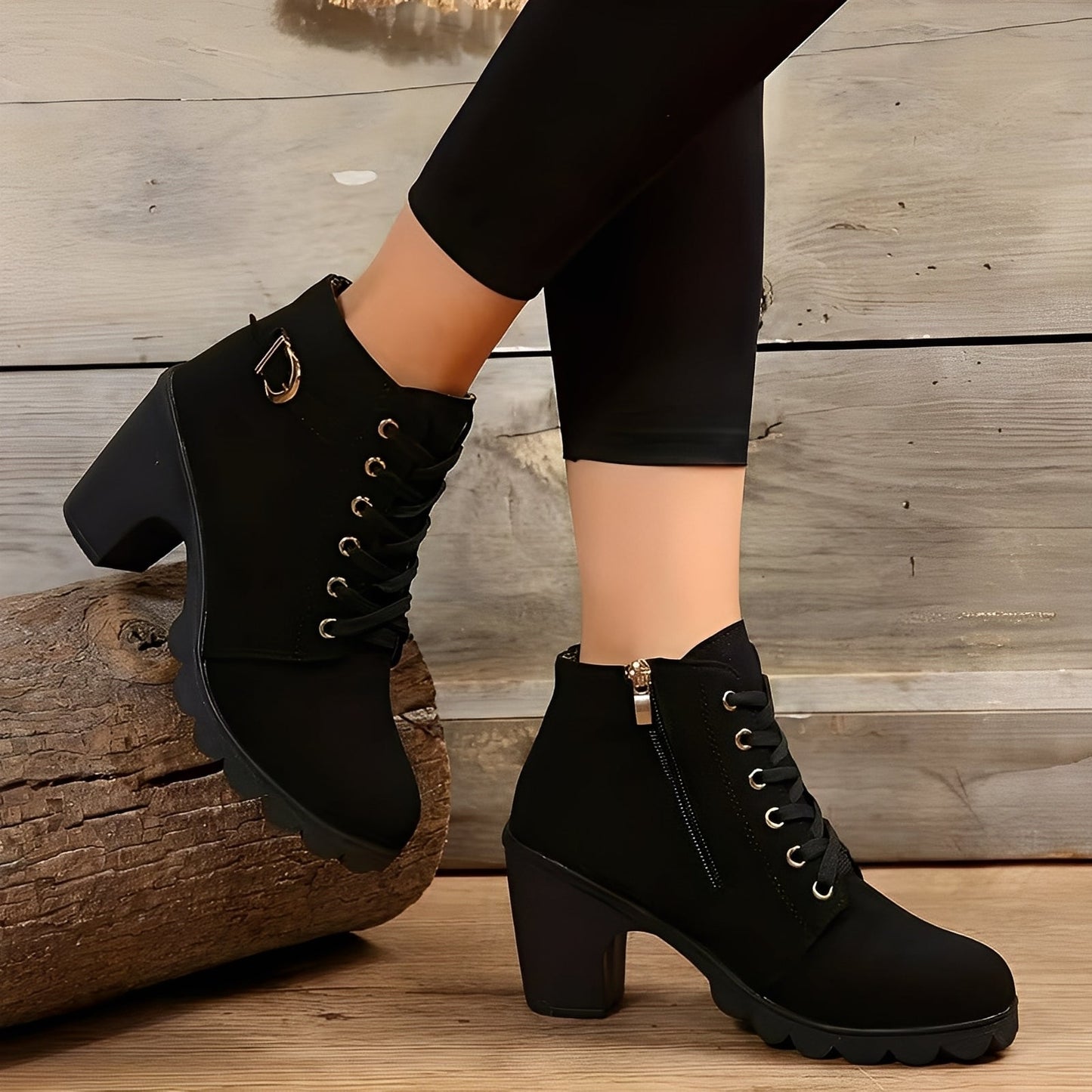 Roxanne - Modische Damenstiefeletten mit Blockabsatz