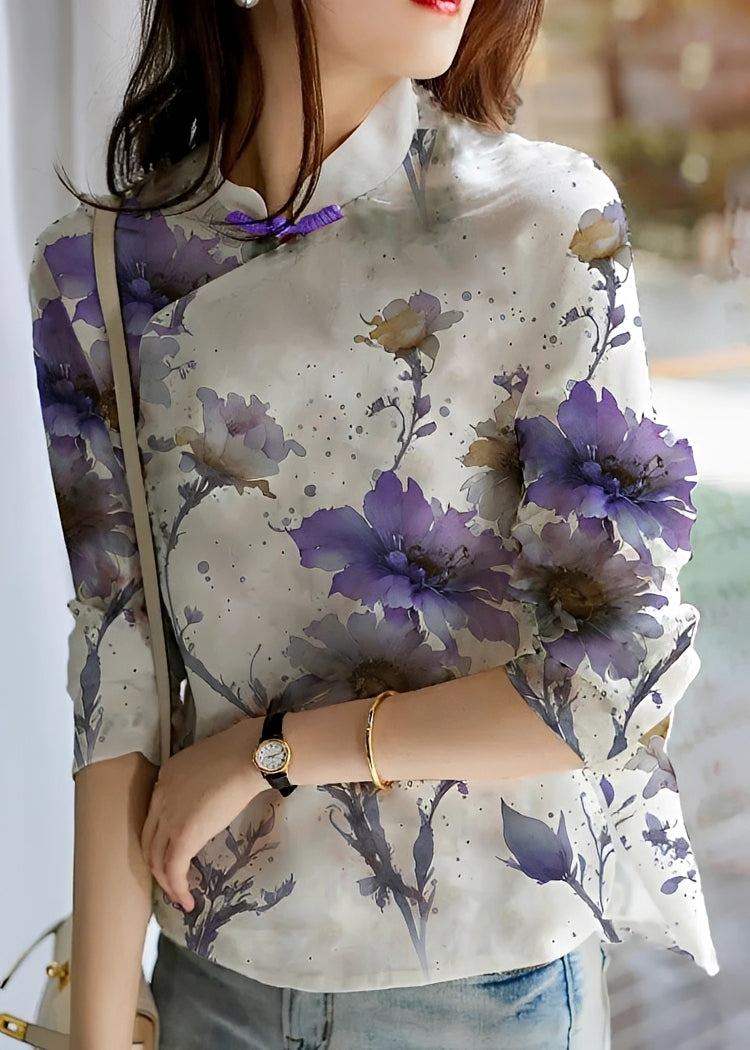 Margaret - Elegante Bluse mit Blumen für Damen