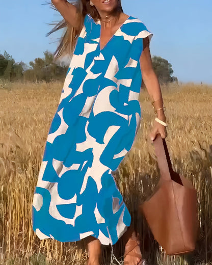 Darcie - Weites Kleid mit V-Ausschnitt für Damen