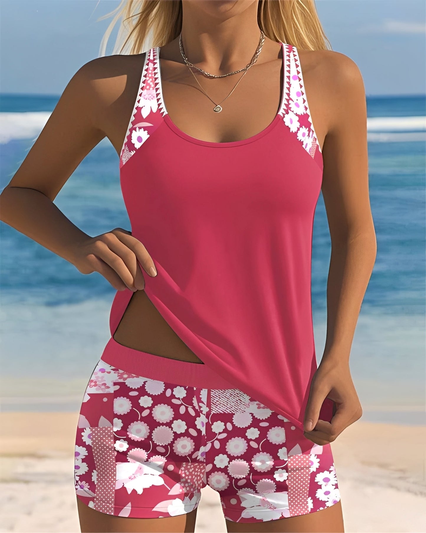 Annie - Elegantes Tankini-Set mit Druck für Damen