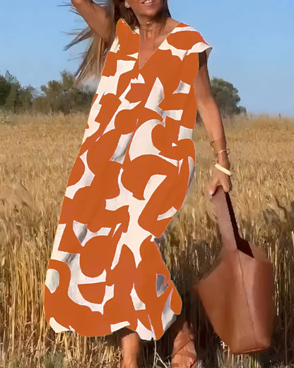 Darcie - Weites Kleid mit V-Ausschnitt für Damen