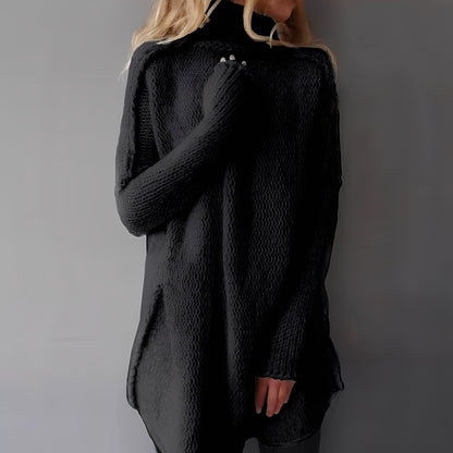 Coreen - Gemütlicher Damenpullover mit weitem Schnitt und Rollkragen