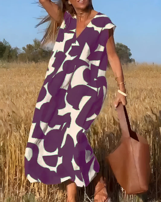 Darcie - Weites Kleid mit V-Ausschnitt für Damen