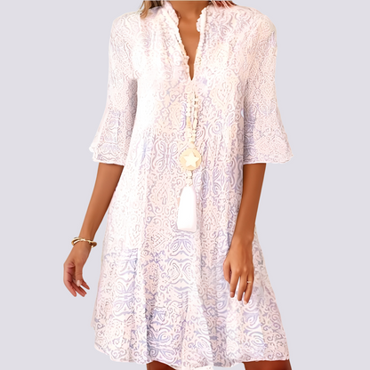 Darce - Weites Kleid mit V-Ausschnitt für Damen