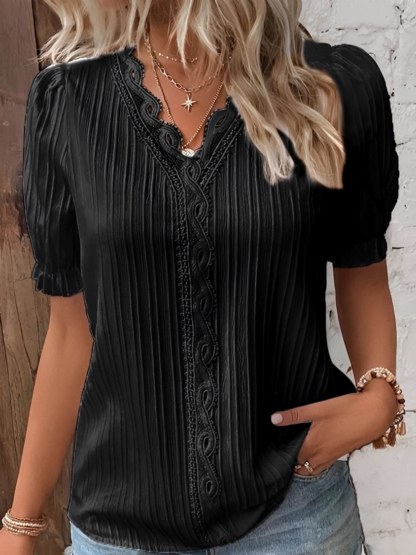 Kristina - Elegante Bluse mit V-Ausschnitt für Damen
