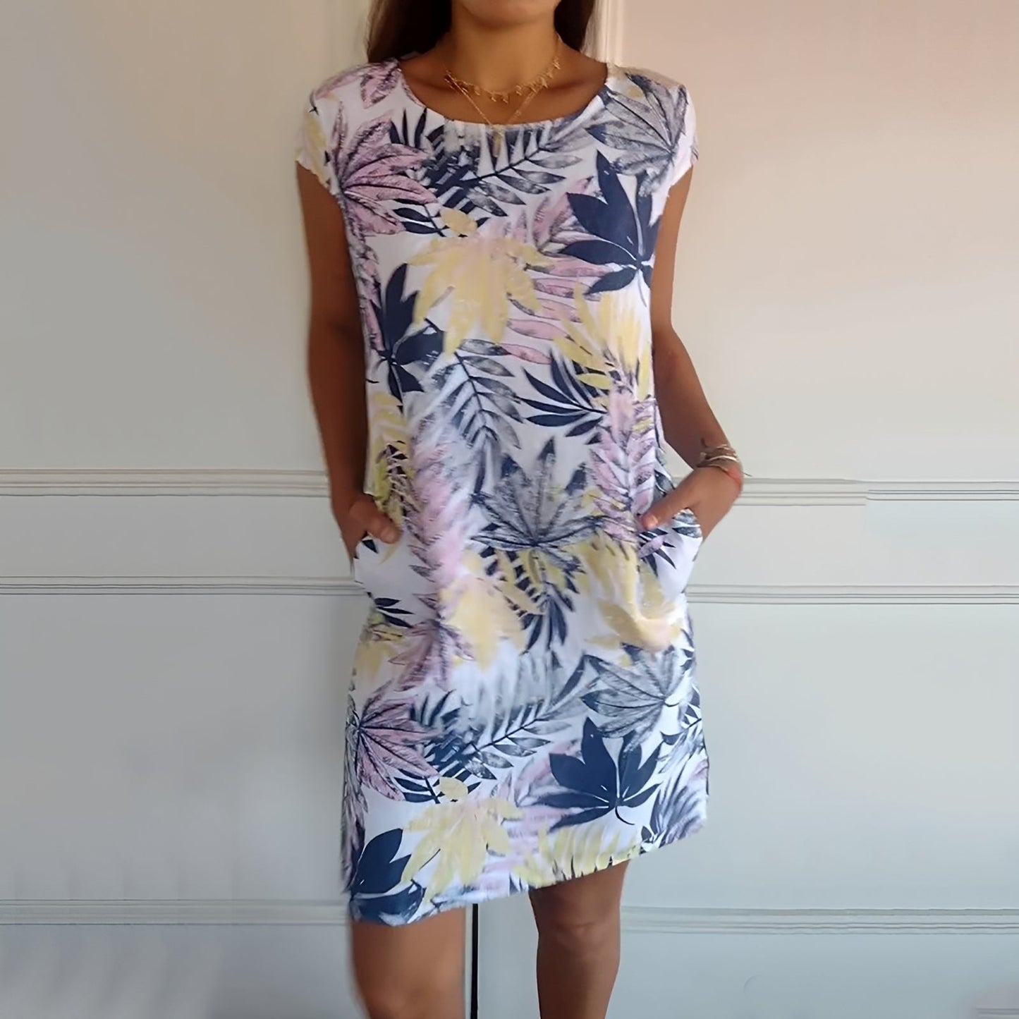Katherine - Weites bedrucktes Kleid für Damen