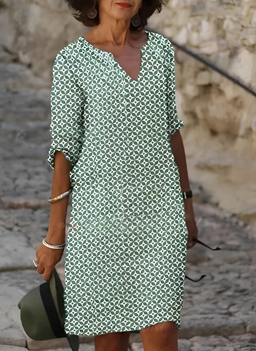 Kristina - Elegantes Midikleid mit halblangen Ärmeln für Damen