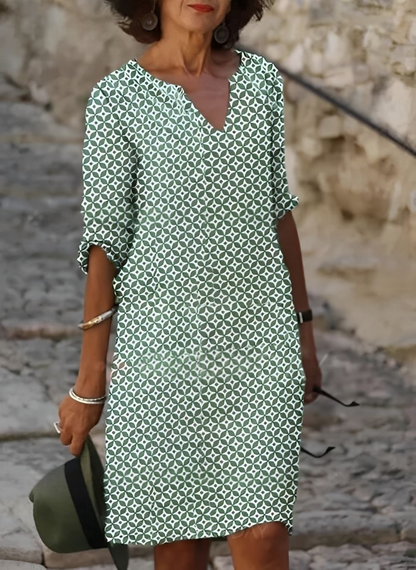 Kristina - Elegantes Midikleid mit halblangen Ärmeln für Damen