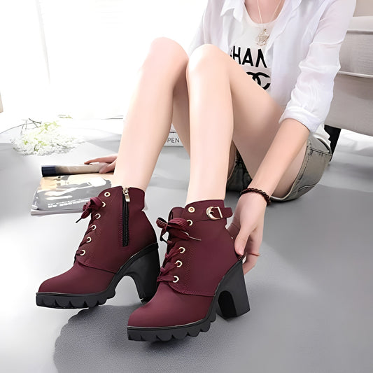 Roxanne - Modische Damenstiefeletten mit Blockabsatz