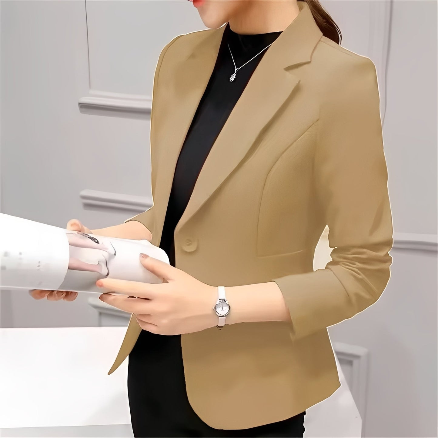 Lindy - Eleganter Ein-Knopf-Blazer für Damen