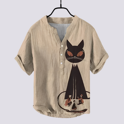 Fiona - Elegantes T-Shirt mit künstlerischem Druck für Damen