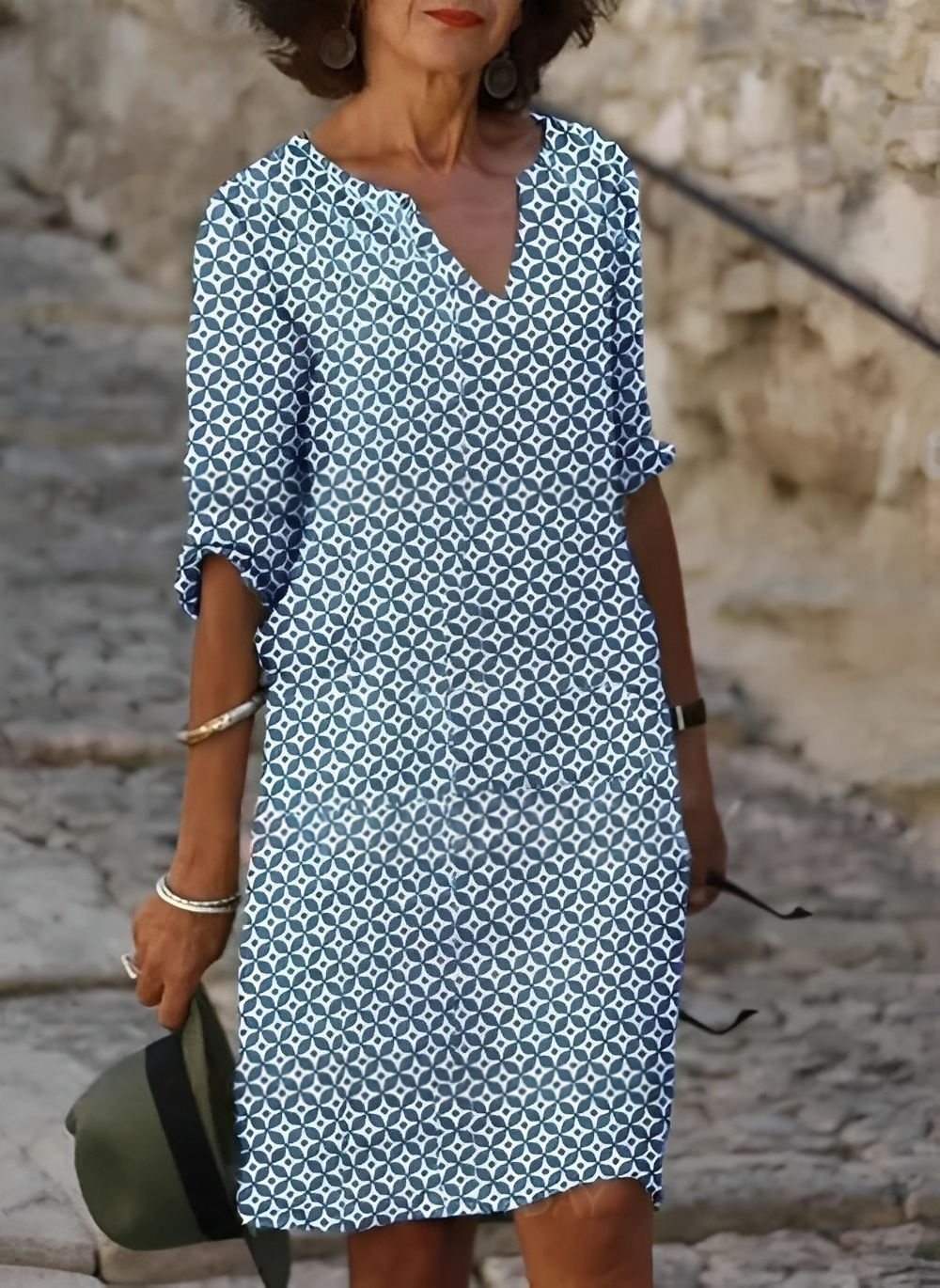 Kristina - Elegantes Midikleid mit halblangen Ärmeln für Damen