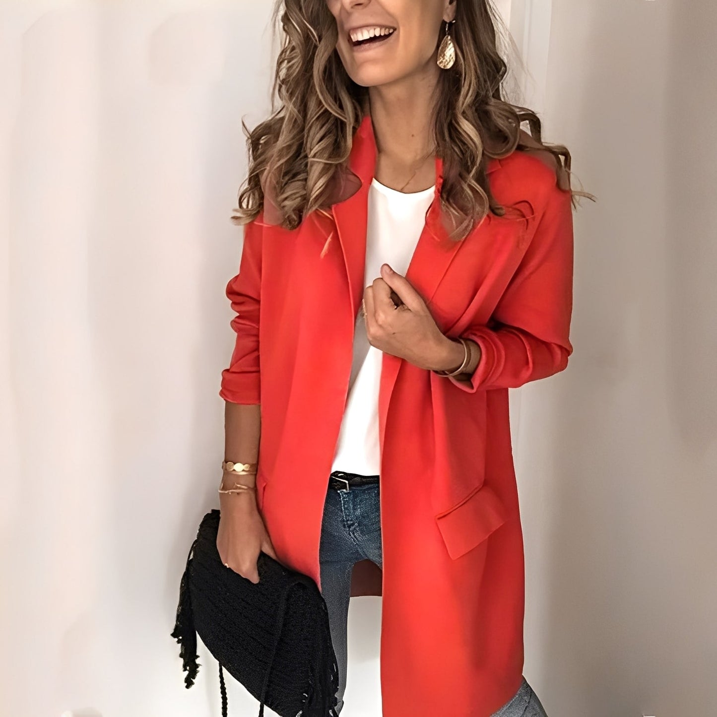 Georgina - Eleganter Damenblazer in langer Form