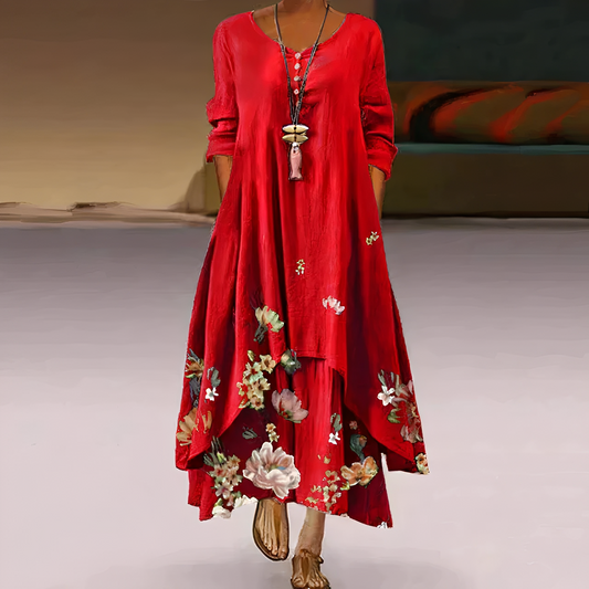 Kalin - Elegantes Kleid mit unregelmäßigem Saum für Damen