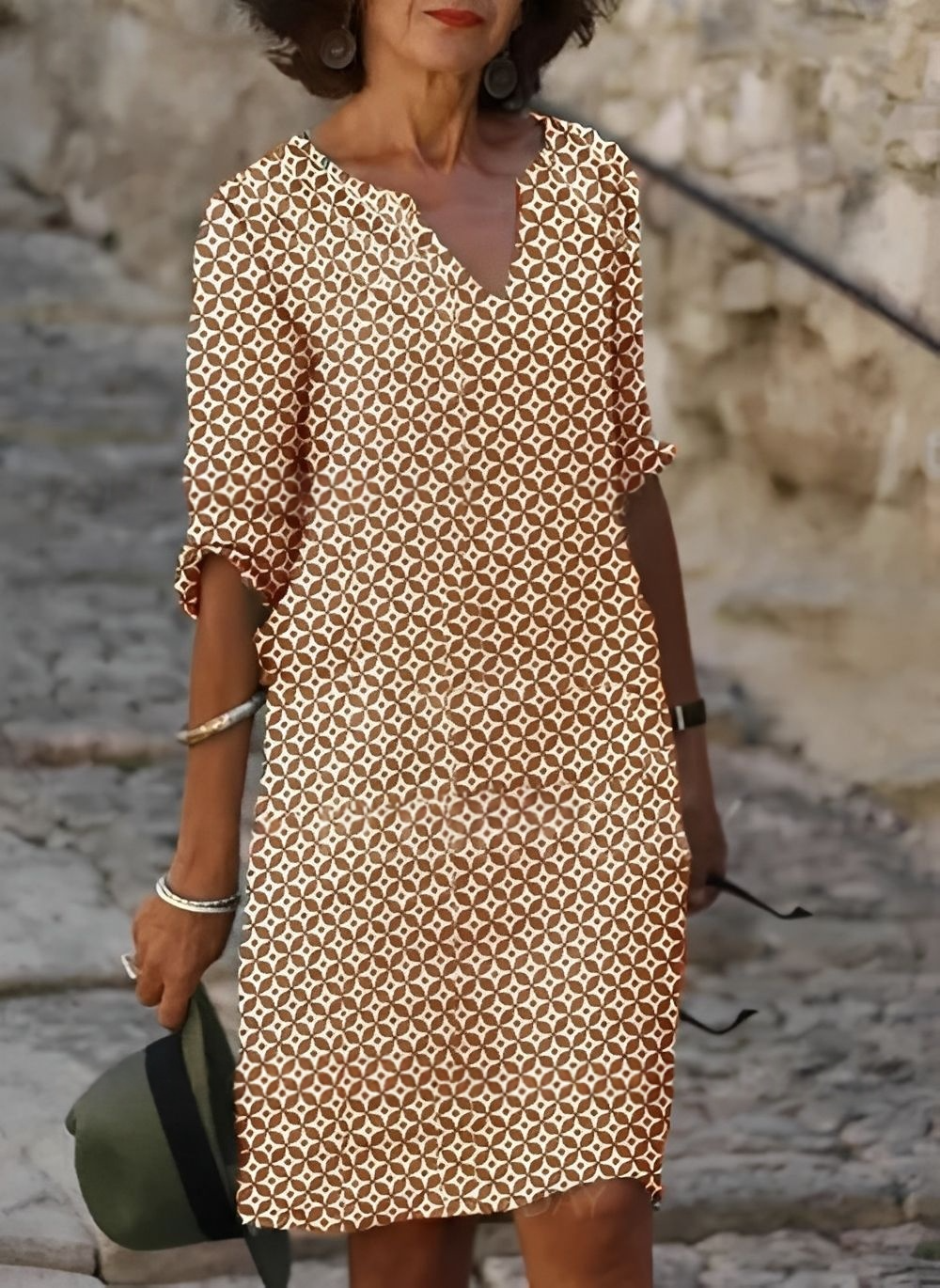 Kristina - Elegantes Midikleid mit halblangen Ärmeln für Damen