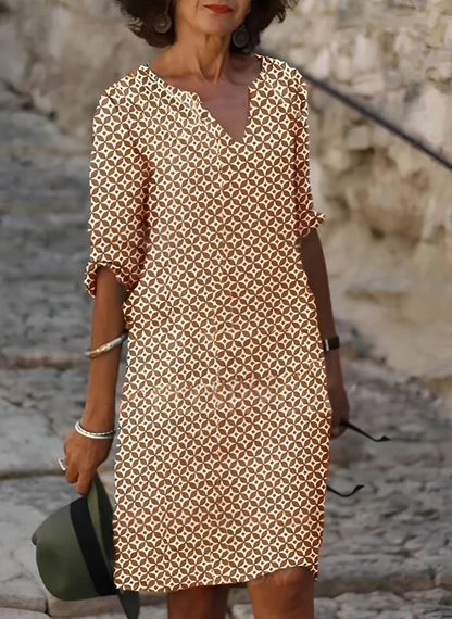 Kristina - Elegantes Midikleid mit halblangen Ärmeln für Damen