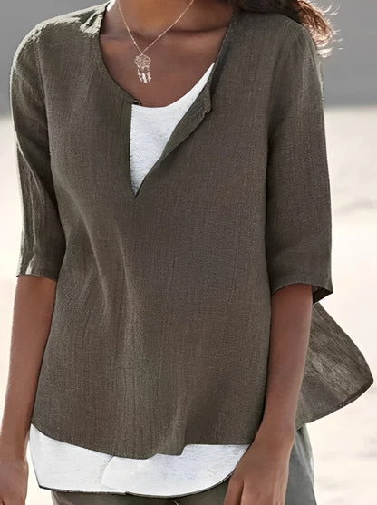 Shania - Elegante Bluse mit Lagenlook für Damen