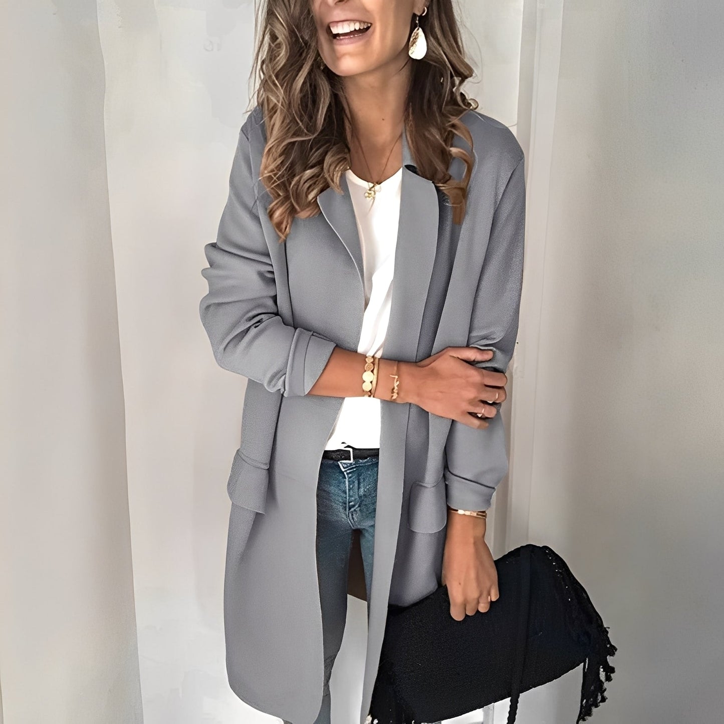Georgina - Eleganter Damenblazer in langer Form