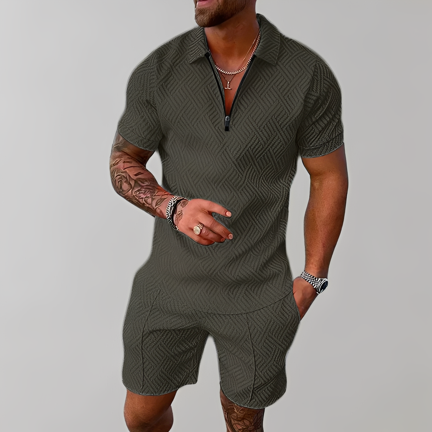 Edwin - Elegantes Set aus Polo und Shorts für Herren