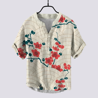 Fiona - Elegantes T-Shirt mit künstlerischem Druck für Damen