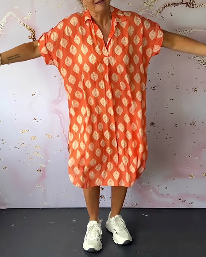 Kristina - Elegantes und weites Kleid mit Revers für Damen